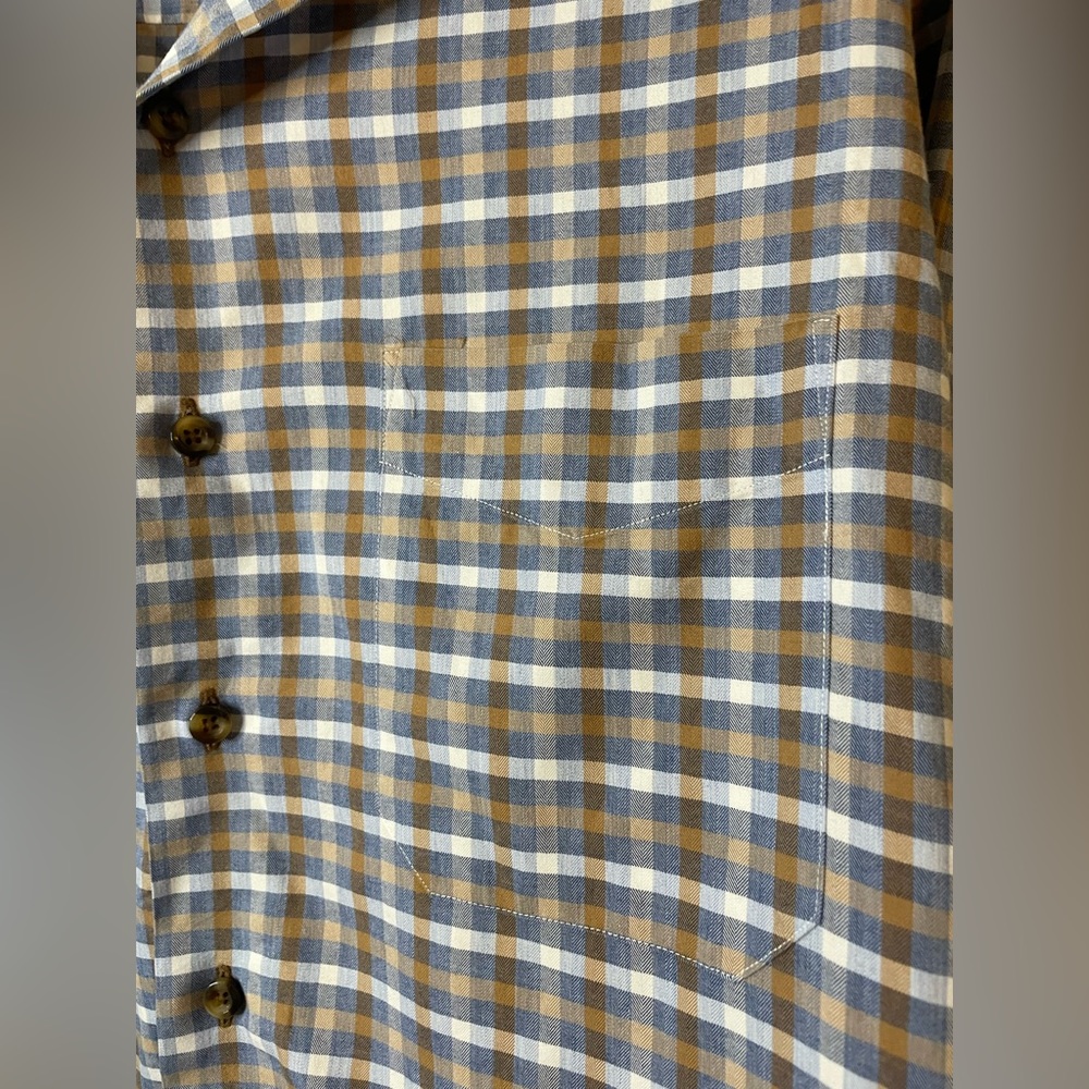 David Donahue Men’s Button Front Checkered Shirt - image 3